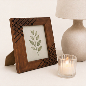 Wholesale <b>Vintage</b> Carved Wooden Photo <b>Frame</b> Handcrafted Tabletop Square <b>Picture</b> <b>Frame</b> for Custom Home Decor and Anniversary - Product Image 6