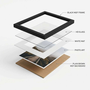 Linen <b>Photo</b> <b>Frame</b> <b>Black</b> 11x14 Wooden Picture <b>Frame</b> Shadow Box with Nails - Product Image 6