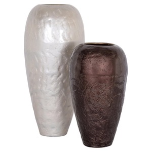 Vase mural design moderne, best-seller, forme ovale, fait main, décoratif, hauteur 34 cm et 28 cm, finition dorée - Product Image 3