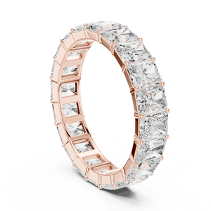 Anillo de Diamante de Laboratorio con Corte Radiante, Chapado en Oro Rosa, Joyería para Mujer, Regalo de Aniversario o Boda - Product Image 1