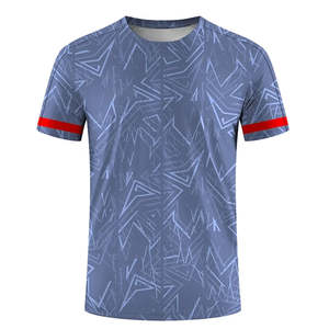 Tissu tricoté polyester-coton pour équipes sportives, t-shirt à manches courtes uni, sublimation, séchage rapide - Product Image 3