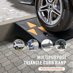 Rampa in gomma per carichi pesanti da 15T, altezza 3,7 pollici, larghezza 10 pollici, lunghezza 39,4 pollici, per marciapiedi, vialetti e parcheggi, resistente alle intemperie al 100% - Product Image 6