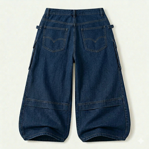 Pantalones Vaqueros Anchos Personalizables de Lavado Claro, Estilo Cargo, con Múltiples Bolsillos, Ropa Urbana de Moda Oversize - ¡Gran Venta! - Product Image 6