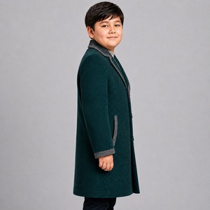Service OEM, Marque Personnalisée, Manteau en Laine pour Enfants de Haute Qualité, Amovible, Légèrement Rembourré, Isolant, Grande Taille, Personnalisable - Product Image 6