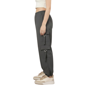 Wholesale Streetwear Plus Size Breathable Cargo Pants Loose Fit Jogger <b>Trousers</b> for Women Eco-Friendly <b>Drawstring</b> Closure Pants - Product Image 6