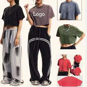 Camiseta Corta de Algodón 100% Vintage para Mujer, 230 g/m², Estilo Desgastado, Lavado Ácido, Verano, Alta Calidad, Marca Maysun - Product Image 4