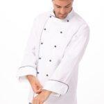 Veste de Chef Unisexe Haut de Gamme en Coton Boutonnée Anti-Bactérienne Imperméable pour Hôtellerie, Cuisine et Restauration Professionnelle - Product Image 5