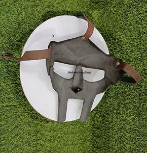 Máscara Facial de Gladiador de Acero Suave Estilo Caballero Medieval MF Doom Mad-villain Forjada a Mano para Disfraces de Cosplay y Reenactment para Adultos - Product Image 4