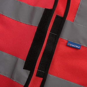 เสื้อกั๊กสะท้อนแสงแบบพับได้หลายชั้น พร้อมกระเป๋าอเนกประสงค์ สำหรับงานวิศวกรรมกลางแจ้ง  ลายเส้นสะท้อนแสงเพื่อความปลอดภัย - Product Image 4