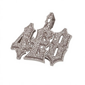 CONCEPTION Christian Grand Pendentif Aigle Personnalisé Moissanite VVS Argent 925 Or 14 carats Bicolore Bijoux Hip Hop pour Hommes Femmes - Product Image 1