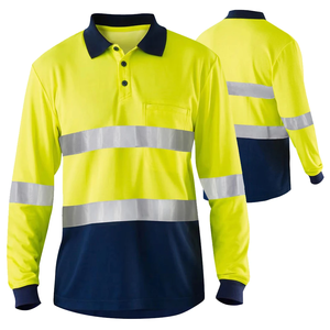 T-shirt de sécurité réfléchissant haute visibilité personnalisé en polyester/coton, respirant, unisexe, pour travaux de construction, impression par transfert thermique - Product Image 4