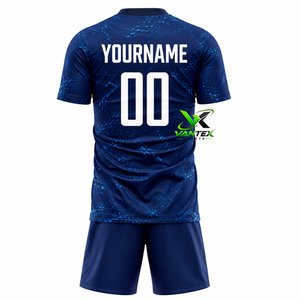 Maillot de football personnalisé Vantex Sports, 100% polyester, séchage rapide, violet et gris, design à deux tons, manches courtes, uniforme d'équipe, numéro 00 - Product Image 4