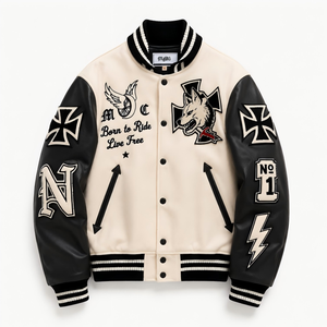 Chaqueta Varsity Personalizada OEM de Lana/Algodón Premium, Ecológica, Transpirable, de Invierno, Unisex, Marca Privada - Product Image 3