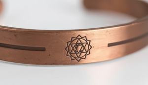 Brazalete de Cobre Puro Hecho a Mano, Brazalete Plano de Metal Sólido, Artesanía en Cobre, Grabado Láser, Joyería de Yoga y Sanación para Hombres y Mujeres, OEM - Product Image 5