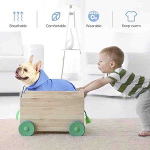 Solid Color Dog Hoodies Sweatshirts Small Medium Large Dogs Custom Hoodie Fleece 100% Cotton Light Blue Puppy Windproof - Product Image 5