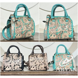 2026 Premium Pattern Floral Handcrfated Genuine Cow Leather Speedy Bag for Women's Designer Crossbody Travel Bags for Unisex - Product Image 1
