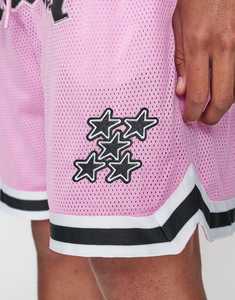 Pantalones Cortos de Baloncesto de Malla Bordada de Miami de Alta Calidad para Hombre, Cintura con Cordón, Bolsillos Laterales, Logotipo y Número Personalizados - Product Image 5