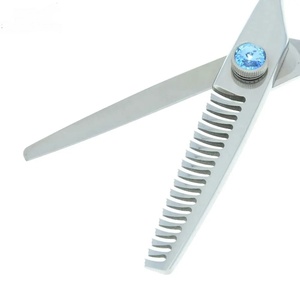 Ciseaux professionnels pour la parrure des cheveux, en acier inoxydable, 28 dents, pointe acérée, pour droitiers, manche en caoutchouc, longs et durables, pour la coiffure - Product Image 4