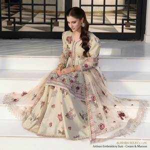Conjunto de Salwar Kameez Midi de Seda con Estampado Floral, Diseño 2026, Corte Ajustado, con Dupatta, Ropa Étnica, Kurta Bordada, para Bodas y Fiestas, Venta al Por Mayor - Product Image 1