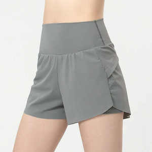 Shorts de yoga pour femmes, légers, respirants, séchage rapide, en spandex/polyester, taille haute, taille élastique, couleurs et tailles personnalisables - Product Image 6
