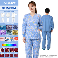 Blouses d'hôpital ANNO multi-poches, couleurs unies, en mélange de rayonne TR, toucher doux, pour médecins et infirmières