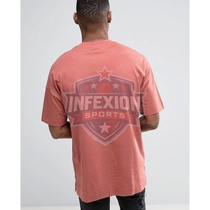 Camiseta de Manga Corta para Hombre, Cuello Redondo, Color Sólido, Lisa, Informal, Tejido de Punto, 100% Algodón, Talla Grande - Product Image 3