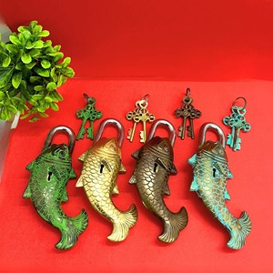 Heavy-Duty Padlock Brass and Steel for Maximum Security Durable Padlock Fish Design with Precision <b>Lock</b> for Reliable Protection - Product Image 5