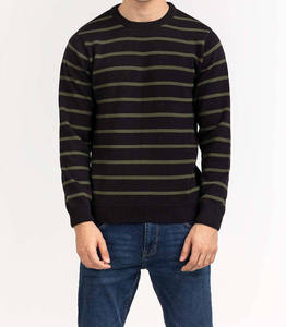 Pulls en tricot pour hommes d'automne, pull à col rond tendance avec patchwork, vêtements décontractés pour hommes, pull en tricot - Product Image 3