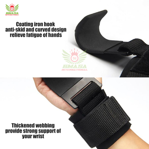 ตะขอเกี่ยวเหล็กคุณภาพพรีเมียมสำหรับการฝึกความแข็งแรง เพาะกาย ครอสฟิต ออกกำลังกายในยิม และป้องกันมือ - Product Image 4