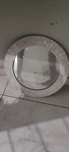 Miroir mural rond en bois moderne de luxe fait à la main avec incrustation de mop pour la décoration du salon, couleur personnalisée, CRAFTS GALORE, prix d'usine, vente - Product Image 6