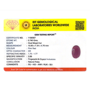 Natural Pink Ruby Loose Gemstone 3.7 Carat Certified Wholesale Rough & Brilliant Cut - Product Image 4