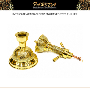 Cachimbas Farida de Calidad Premium, Lujosas y Únicas, de Latón Macizo Egipcio Fundido a Presión, con Intrincados Grabados Árabes Profundos, Tipo Recto No. - Product Image 5