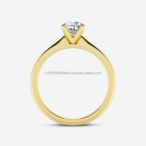 Anillo de compromiso/aniversario de boda de oro blanco de 14k/18k con diamante cultivado en laboratorio IGI, corte pera, estilo vintage, regalo para mujer - Product Image 3