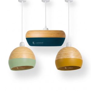 Abat-jour en bambou tissé Viettimecraft, finition bois naturel, style scandinave minimaliste, éclairage intérieur - Product Image 1