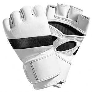 ถุงมือ MMA แบบครึ่งนิ้ว PU พร้อมสายรัดข้อมือแบบ Hook & Loop น้ำหนักเบาสำหรับชกมวย ใช้ได้ทั้งชายและหญิง - Product Image 2