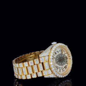 Reloj de Lujo Neinesapi Endidime con Diamantes Moissanite, Caja de Plata, Esfera Analógica con Números Romanos de 28 mm, Cristal de Zafiro, Movimiento de Cuarzo ETA - Product Image 4