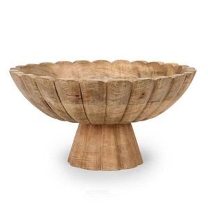 Tazón Decorativo de Madera de Mango Hecho a Mano - Tazón de Madera Tallada Rústica para Decoración de Cocina y Exhibición de Frutas en la Mesa - Product Image 6