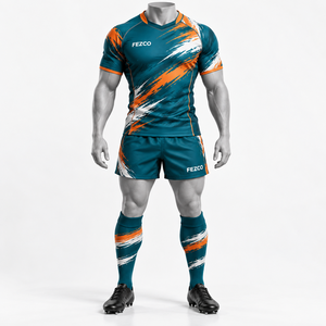 Uniforme de rugby antibactérien, respirant et écologique, service OEM, faible MOQ, conception de logo personnalisé, séchage rapide, anti-UV - Product Image 3