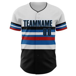 Custom Yourteams Baseball Jersey Unisex Black Red Short Sleeve <b>Button</b> Front Heat-Transfer Printed Breathable Polyester Winter - Product Image 5
