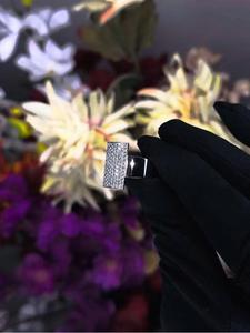 Anillo de Diamantes Estilo Hip Hop, Anillo de Lujo para Hombre, Anillo Cuadrado con Diamantes Cultivados en Laboratorio, Estilo Rapero - Product Image 4