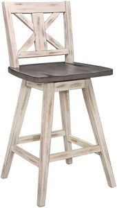 Luxury Tufted Wingback Bar <b>Stools</b> Upholstered <b>Dining</b> Chairs with Nailhead Trim - Product Image 4