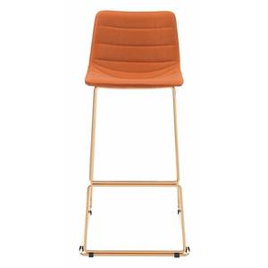 Chaise de bar moderne avec structure en métal et assise en bois, tabouret contemporain de hauteur de comptoir pour bar à domicile - Product Image 6