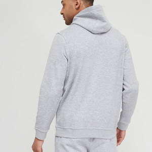Ensemble de survêtement gris à capuche pour hommes, couleur unie, sweat-shirt et pantalon décontractés de longueur intégrale avec poches latérales, taille élastique, vêtements d'automne - Product Image 6