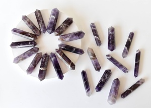 Últimos Lanzamientos: Cristales de Amatista Pulidos con Doble Punta de Lápiz para Decoración y Regalos - Product Image 2