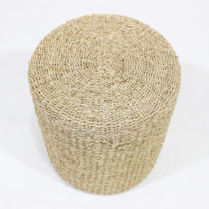 Tabouret de rangement tressé en jacinthe d'eau fait à la main du Vietnam Artex Dong Thap - Product Image 2