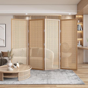 Paravent pliant traditionnel en bambou, rotin et osier pour la maison et le bureau - Product Image 5
