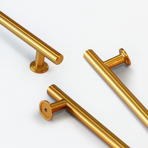Producto Popular: Tirador Cilíndrico Moderno de Aleación de Zinc y Latón Satinado para Gabinetes de Cocina, Baño y Armarios - Product Image 3