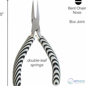 คีมปากแหลมสเตนเลสสตีลลายม้าลาย ขนาด 5 นิ้ว 127 มม. ด้ามจับสบายมือ พร้อมสปริงคู่ สำหรับทำเครื่องประดับ - Product Image 3