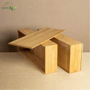 Bandeja de Almacenamiento de Bambú Laminado con Diseño Plegable de 5 Niveles para la Organización Moderna del Hogar - Product Image 5