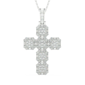 Custom Silver Letter Pendants VVS Moissanite Iced Bezel Set IGI Certified HipHop Personalized Jewelry Necklace Charms <b>Cross</b> - Product Image 2